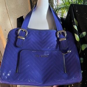 Beautiful bright blue purple, authentic, Ted Baker handbag
